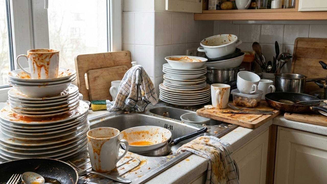 dishwashing whisper: Low Light Dishwashing 🫧 | Quiet Kitchen After Dark💧
