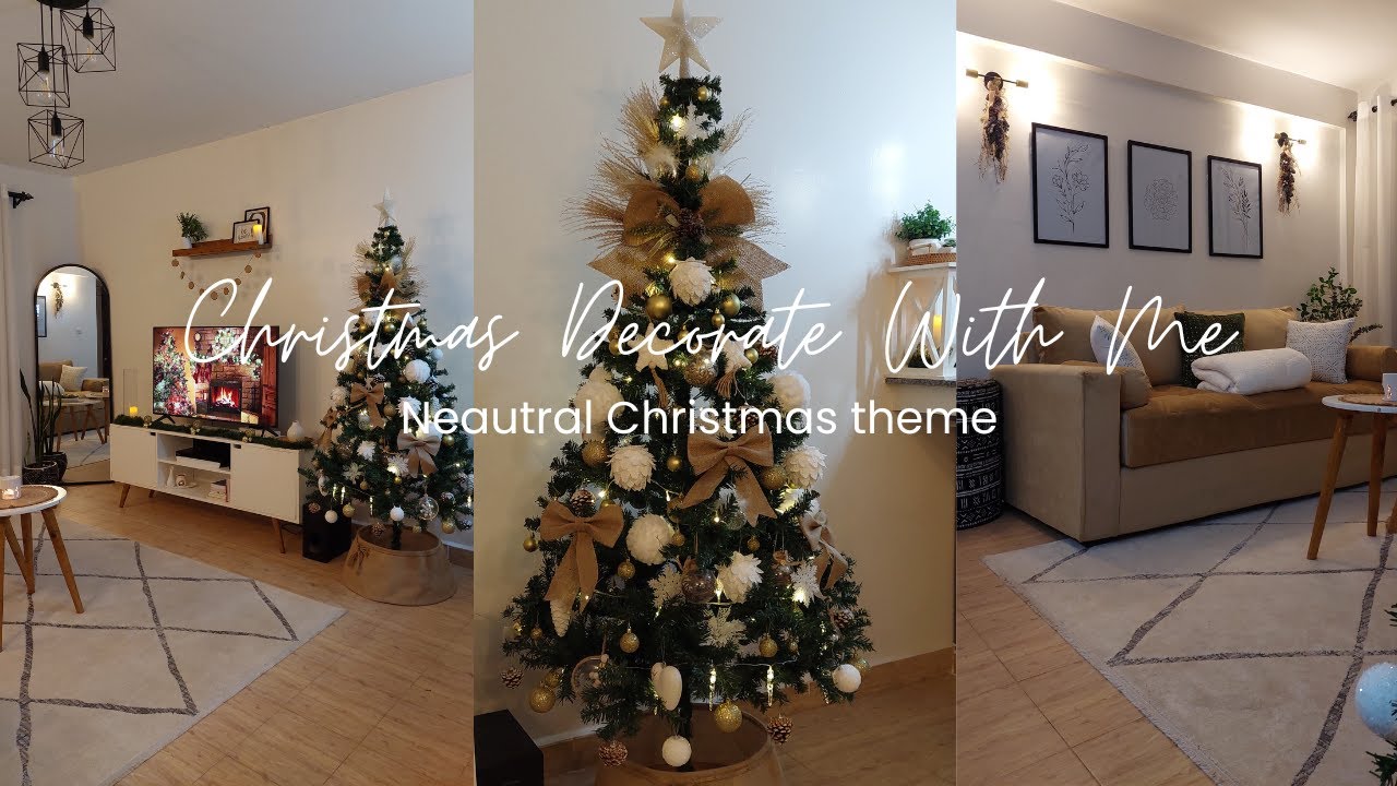 CHRISTMAS DECORATE WITH ME | NEUTRAL CHRISTMAS DECOR THEME | Wangui Gathogo