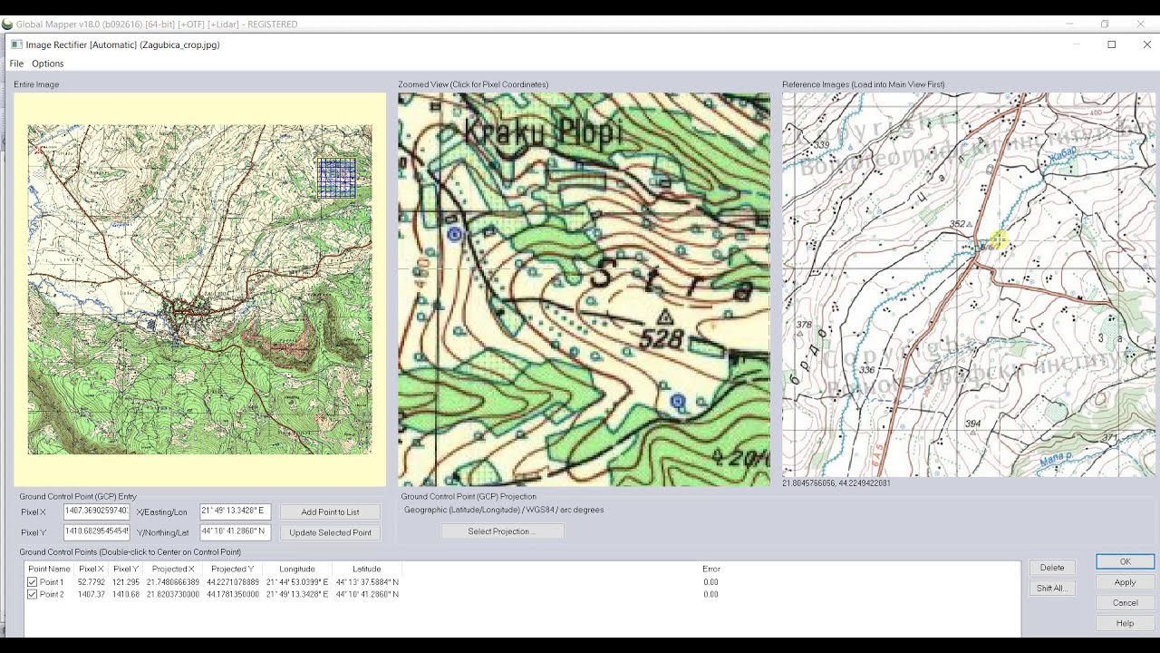 Georeferencing maps in Global Mapper (3 Methods)