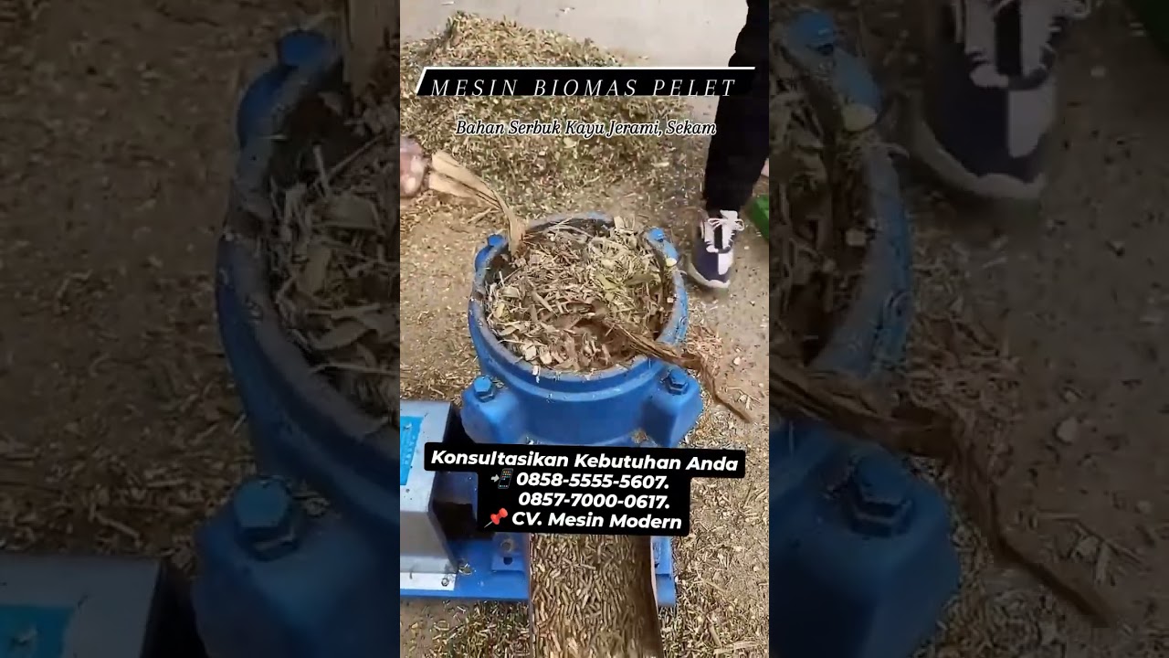 MESIN PELET SERBUK KAYU WOOD PELLET CETAK BIOMAS PELLET JERAMI SEKAM PADI ARANG AKTIF KOHE ARANG