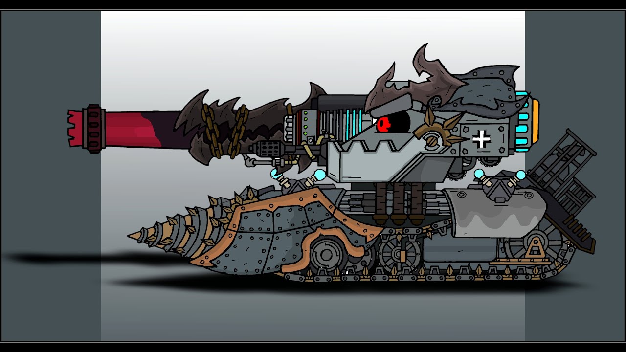 How To Draw Cartoon Tank Monster Hybrid Waffentrager | HomeAnimations - Cartoons About Tanks