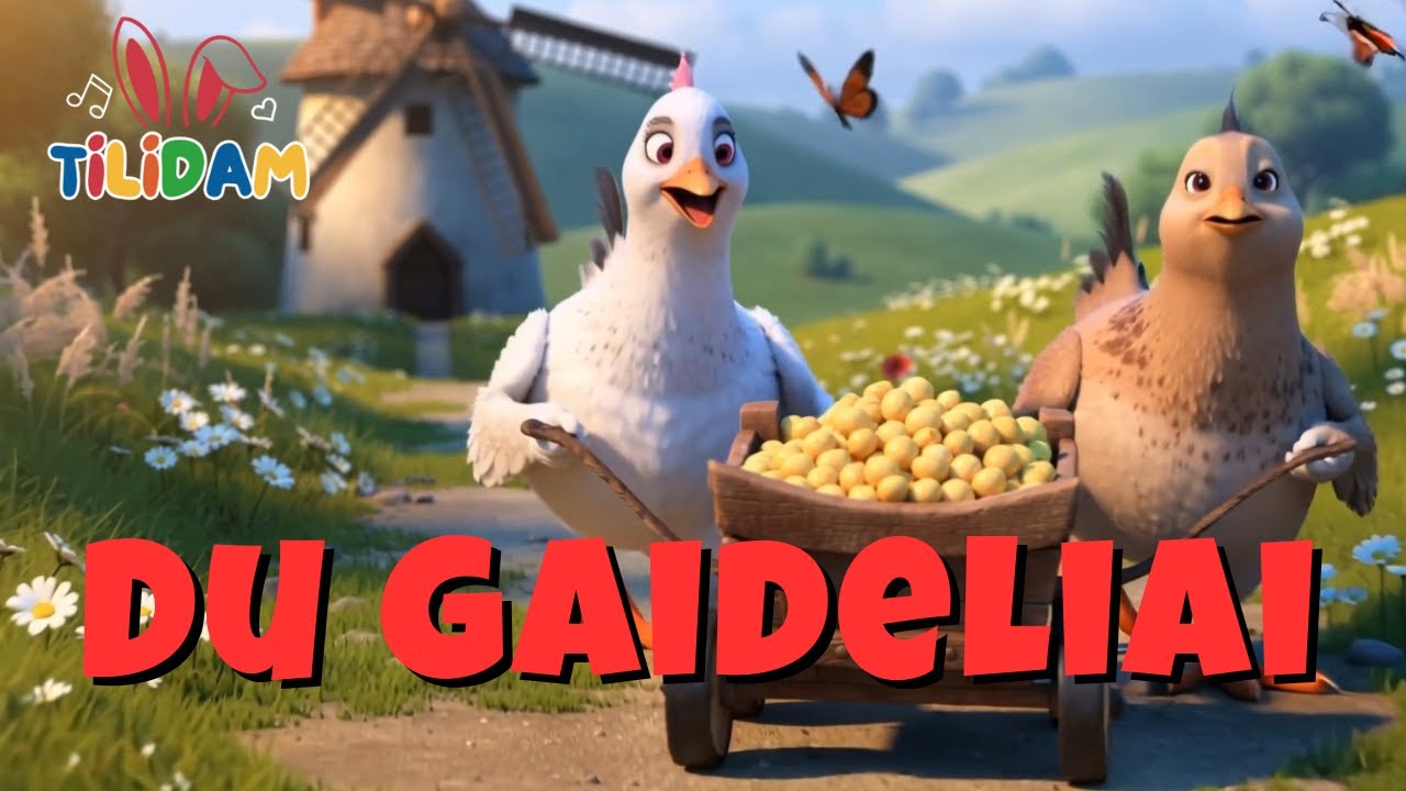 Du Gaideliai | Lietuviška dainelė vaikams | Tilidam Dainelės