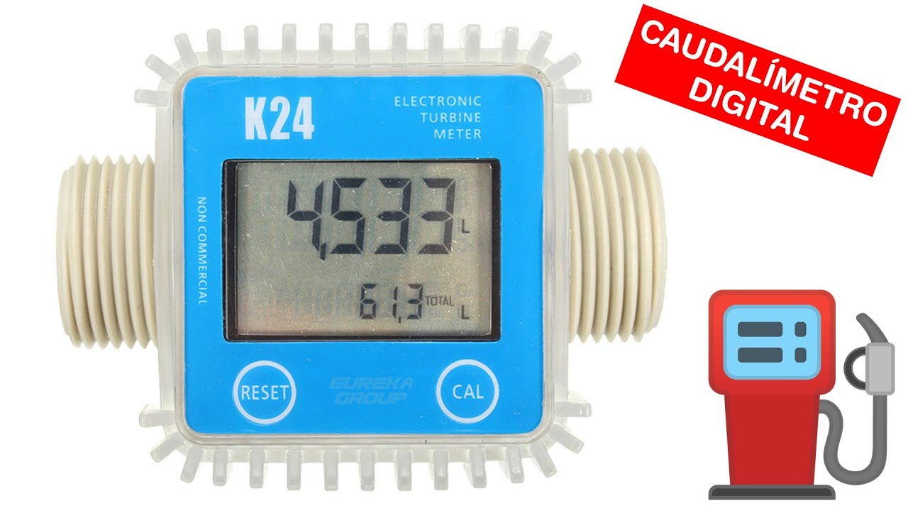 Caudalimetro Medidor Agua Gasoil Nafta Combustible Digital K24 1
