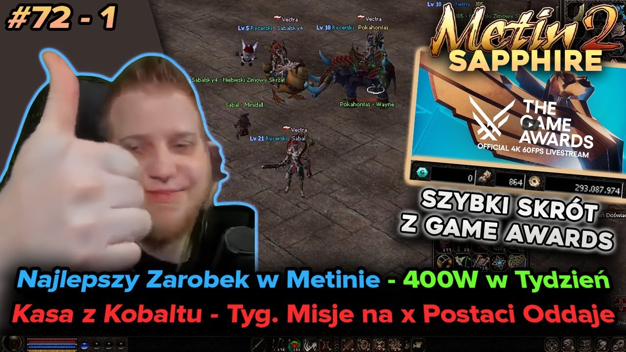 Sabal - Metin2 - Sapphire - Skr&oacute;t z Game Awards - Tygodniowe podsumowanie - 400w zarobione! - 72/1