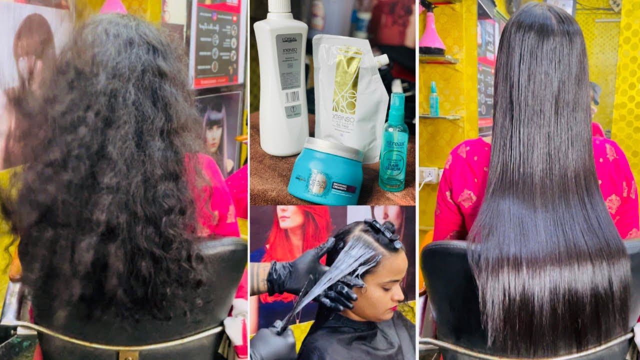 L’Oreal hair smoothening Treatment Permanently full process in Hindi / Keratin Treatment Tutorial