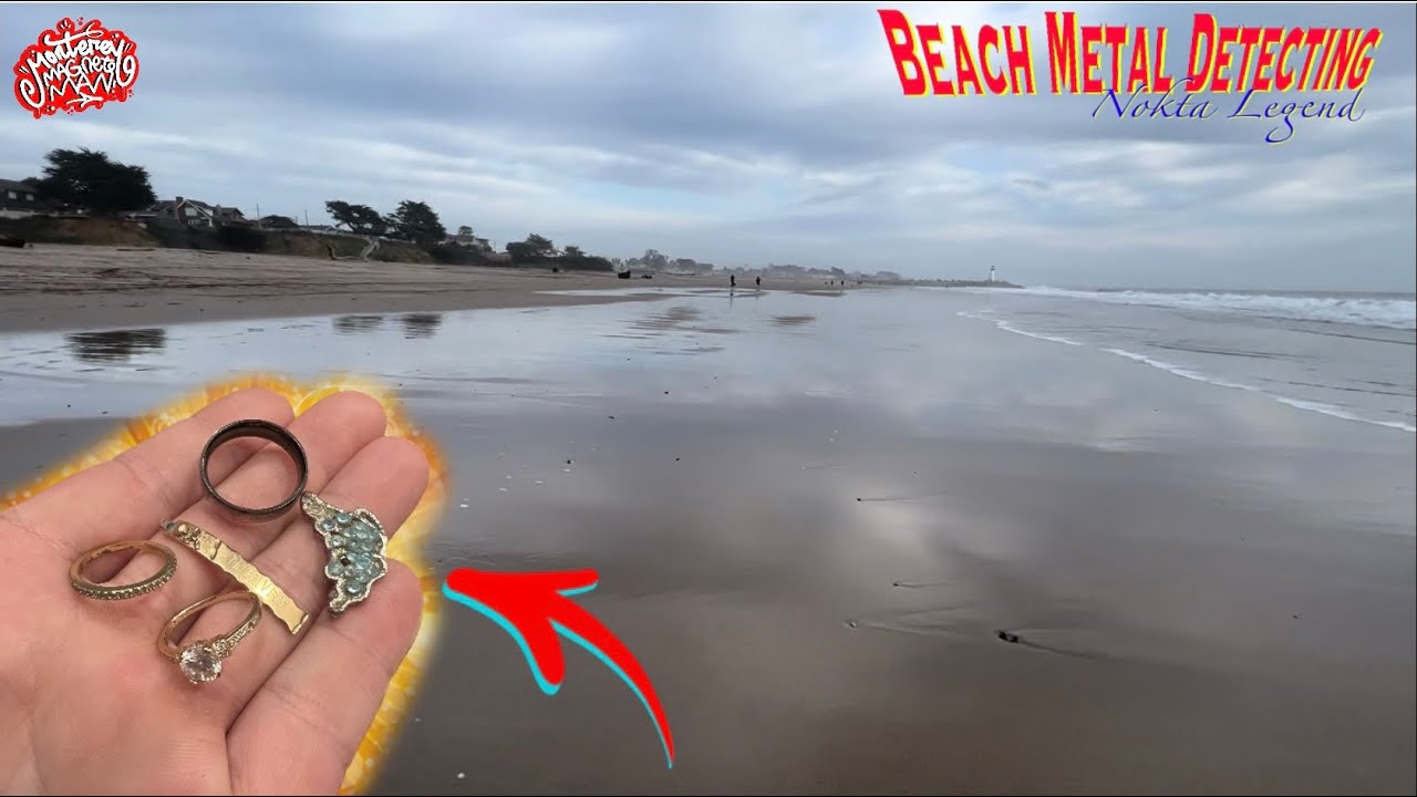 HUGE Storm Delivers THE GOLD !! Beach Metal Detecting Santa Cruz, California!!