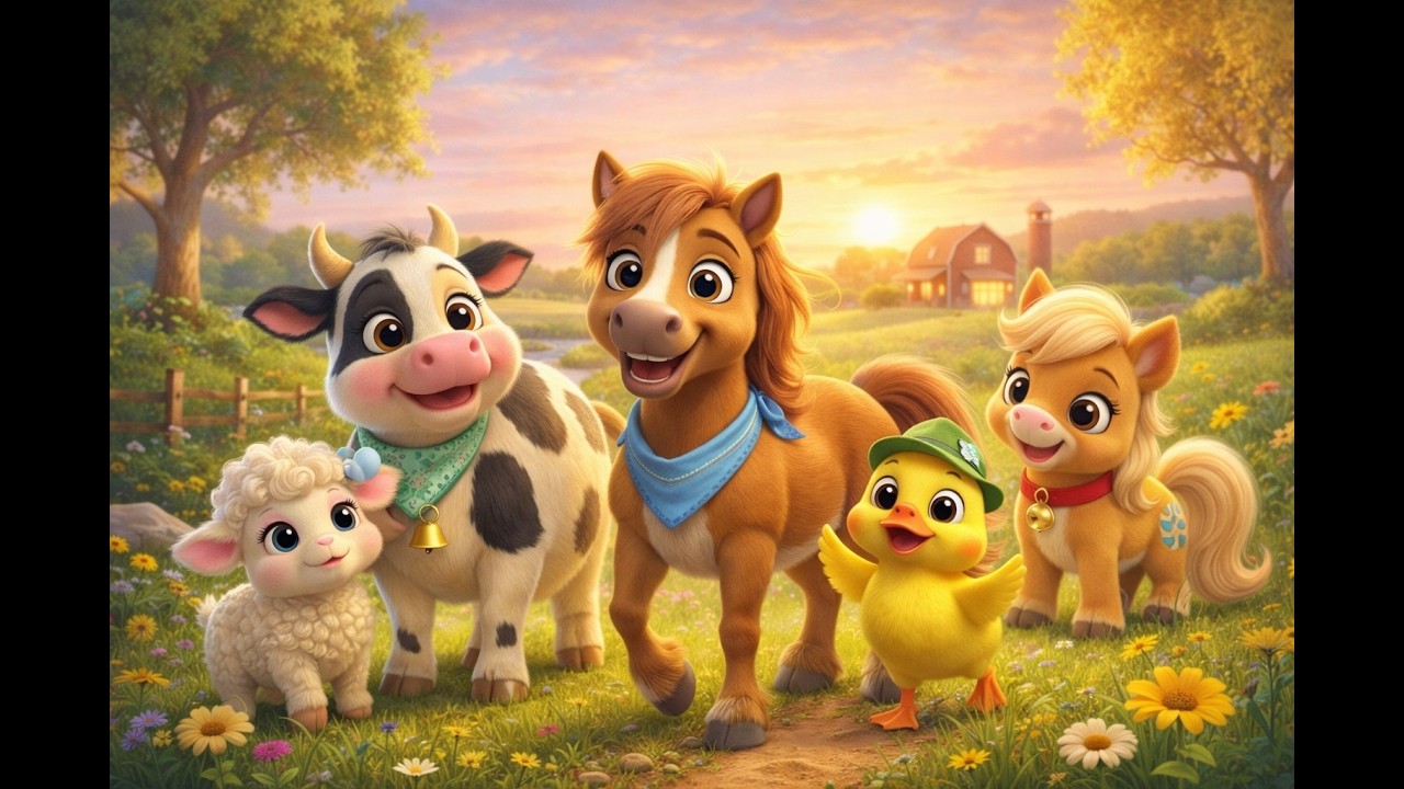 🌟 ¡El Amor Nos Une! 🐴💛 Canción Infantil Animada 3D para Toda la Familia