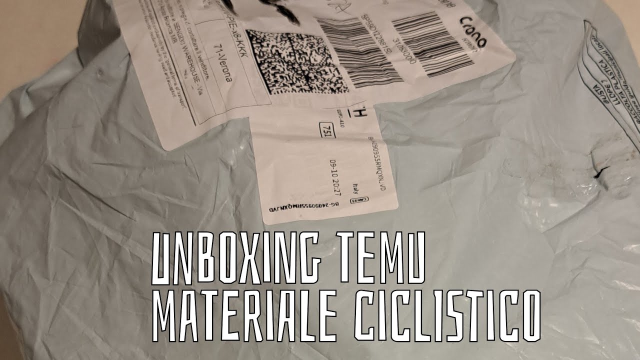 Unboxing Temu materiale ciclismo