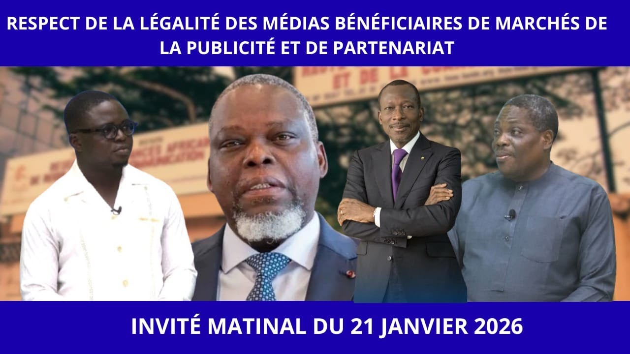L'INVITE MATINAL DU MERCREDI 21 JANVIER 2026 AVEC FRANÇOIS AWOUDO