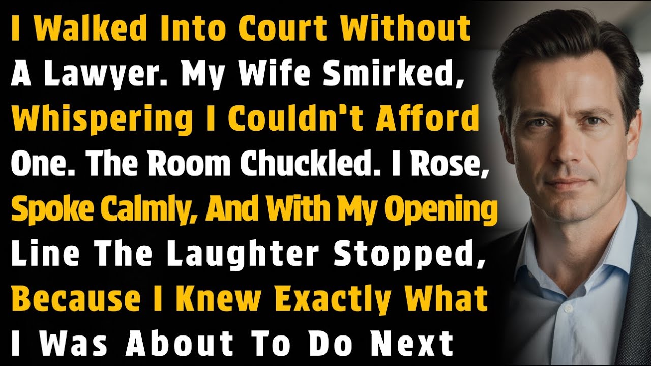 I Walked Into Court Without A Lawyer. My Wife Smirked, Whispering I Couldn’t Afford One. The Room…