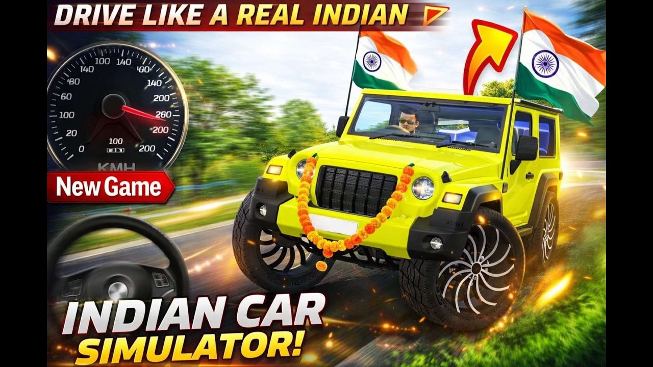 Indian Car Simulator 3D Gameplay 🚗 Open World Driving & Police Chase