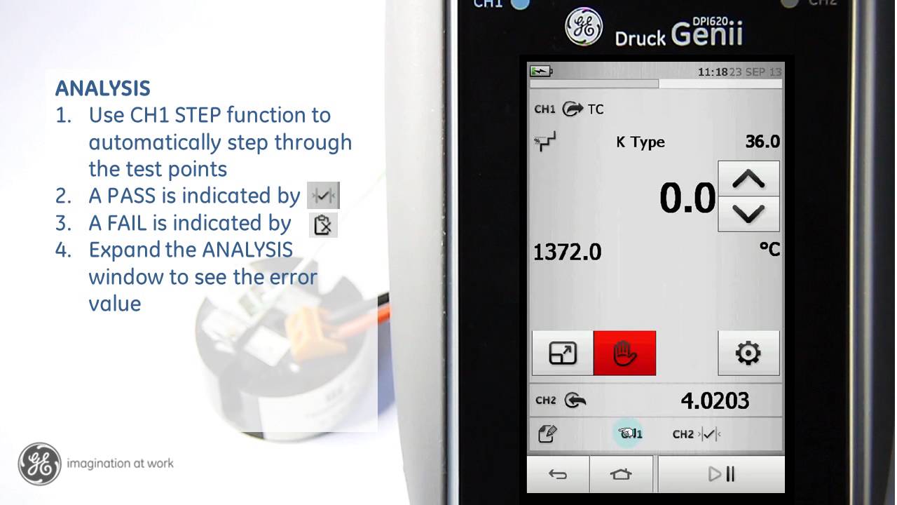 Using Analysis Mode to Calculate Errors and PASS/FAIL Indication on the DPI 620 GENII