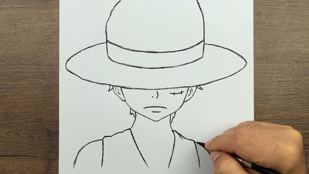 Adım adım kolay anime çizimi - Monkey  D-Luffy nasıl çizilir anime çizim eğitimi