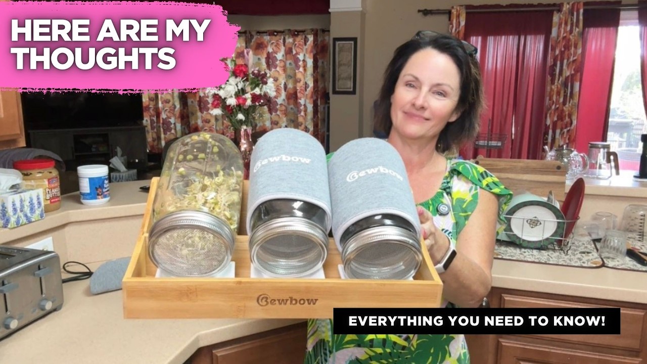 Upgraded Seed Sprouting Kit Review | 3 Mason Jars with Bamboo Holder