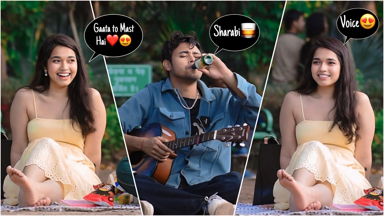 Drunk Man(Sharabi) Singing Sanam Teri Kasam Songs With Cute Girl😍|Prank With Twist ​@team_jhopdi_k