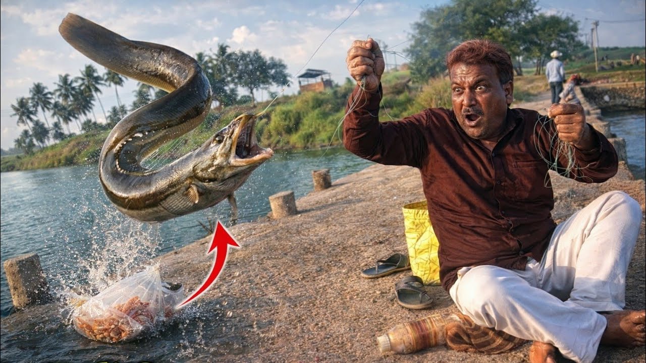 Shrimp Bait Fishing 🎣 | Big Size वाम मासा पकडला,कोळंबी लावून पकडला Big Size वाम मासा 😱 | Fishing 