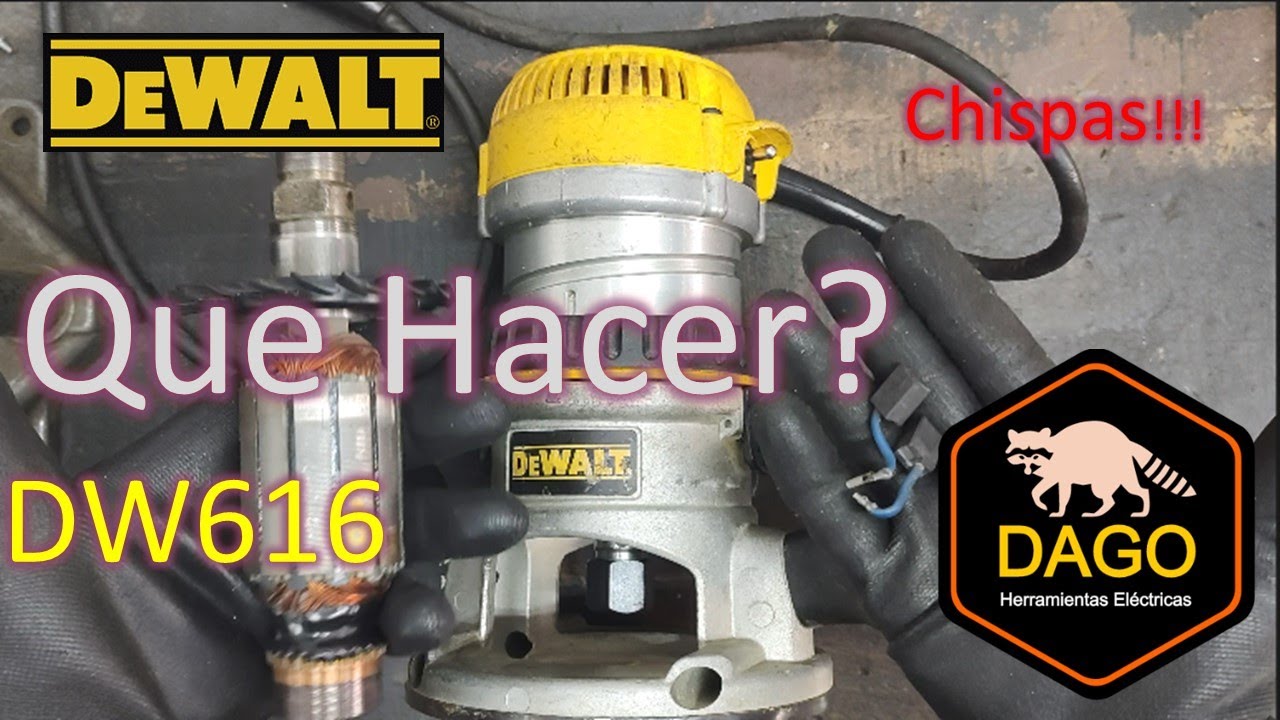 Диагностика и ремонт фрезера DEWALT DW616! Проблемы с шумом и искрением решены.