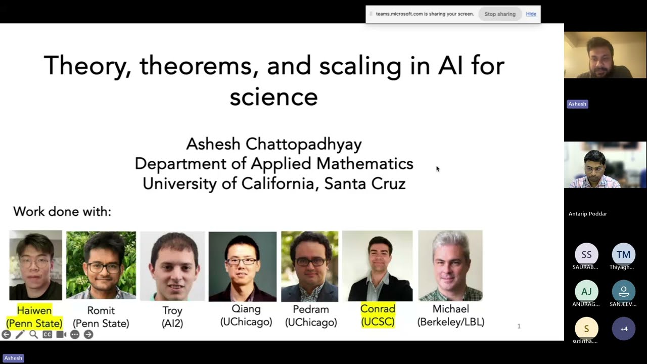 D2MS2 Talk Series|On some Theory, Theorems, and Scaling in AI for Science|Prof. Ashesh Chattopadhyay