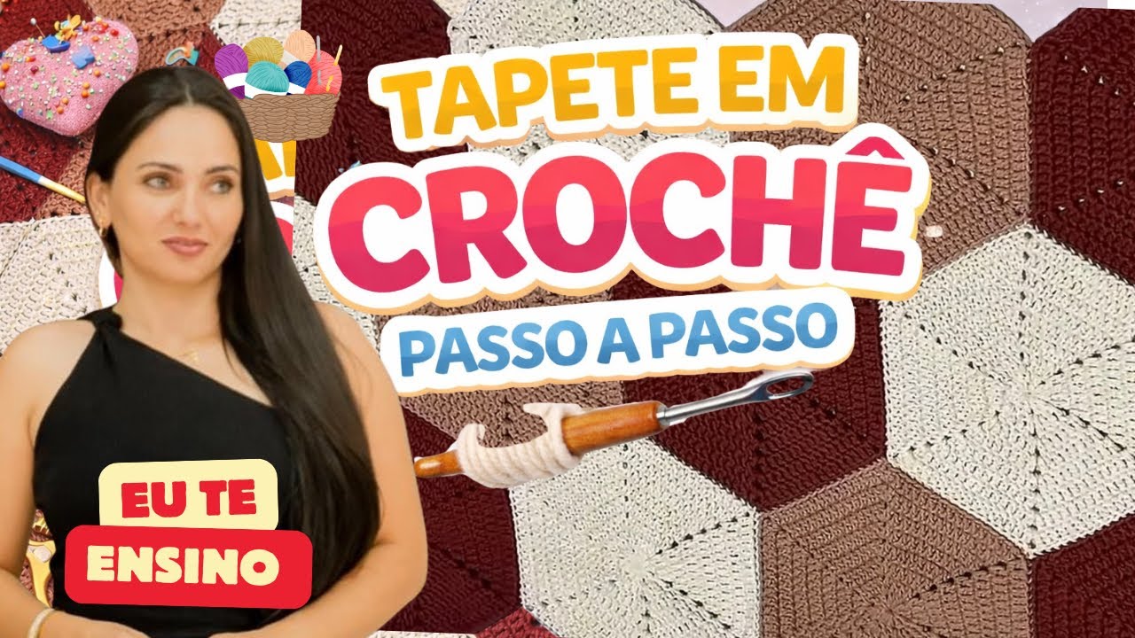 Tapete em crochê PASSO A PASSO