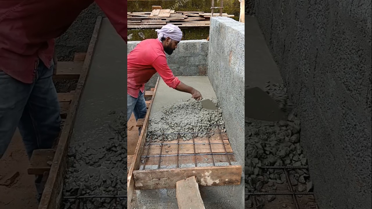 ​Cement Slab Casting Time-Lapse Transformation #siteengineer  #shorts