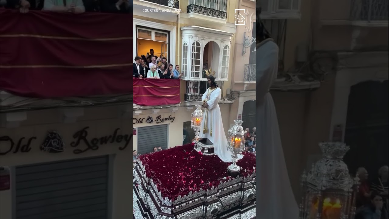 Grand Holy Monday Procession in M&aacute;laga Spain