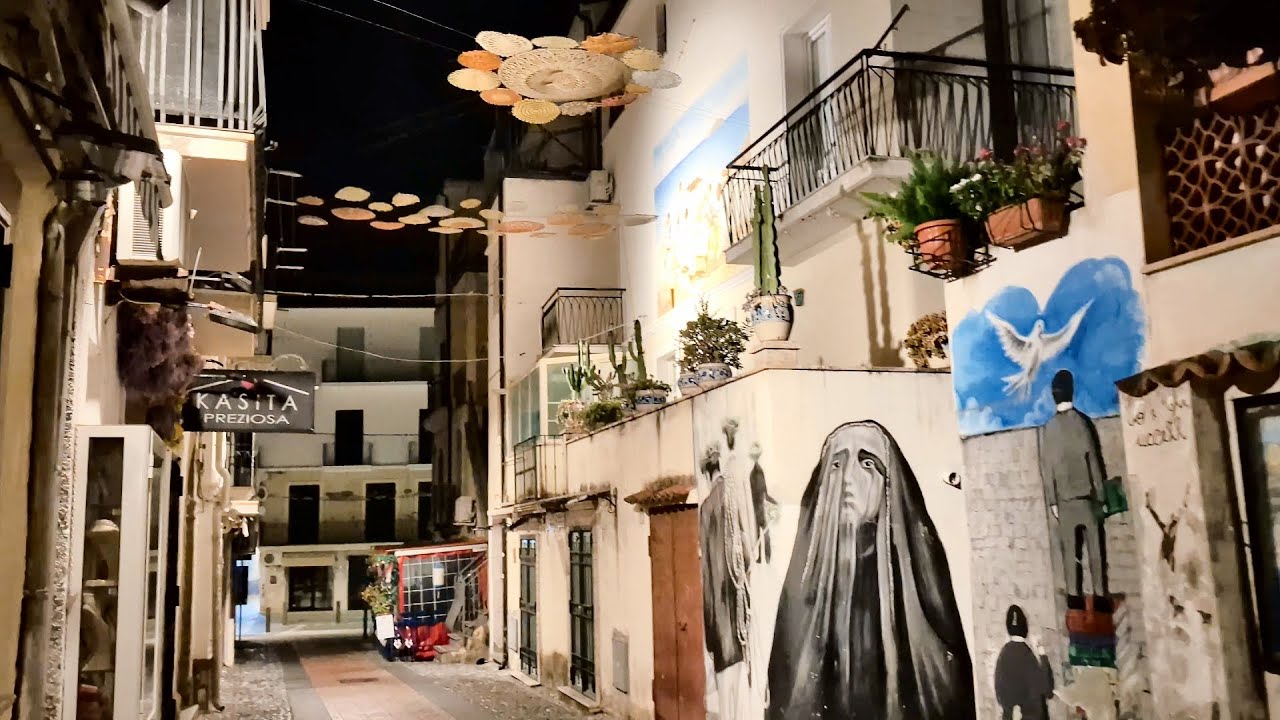 Diamante, Italy POV Walking Tour 🇮🇹 Calabria | Murals, Lungomare & Centro Storico