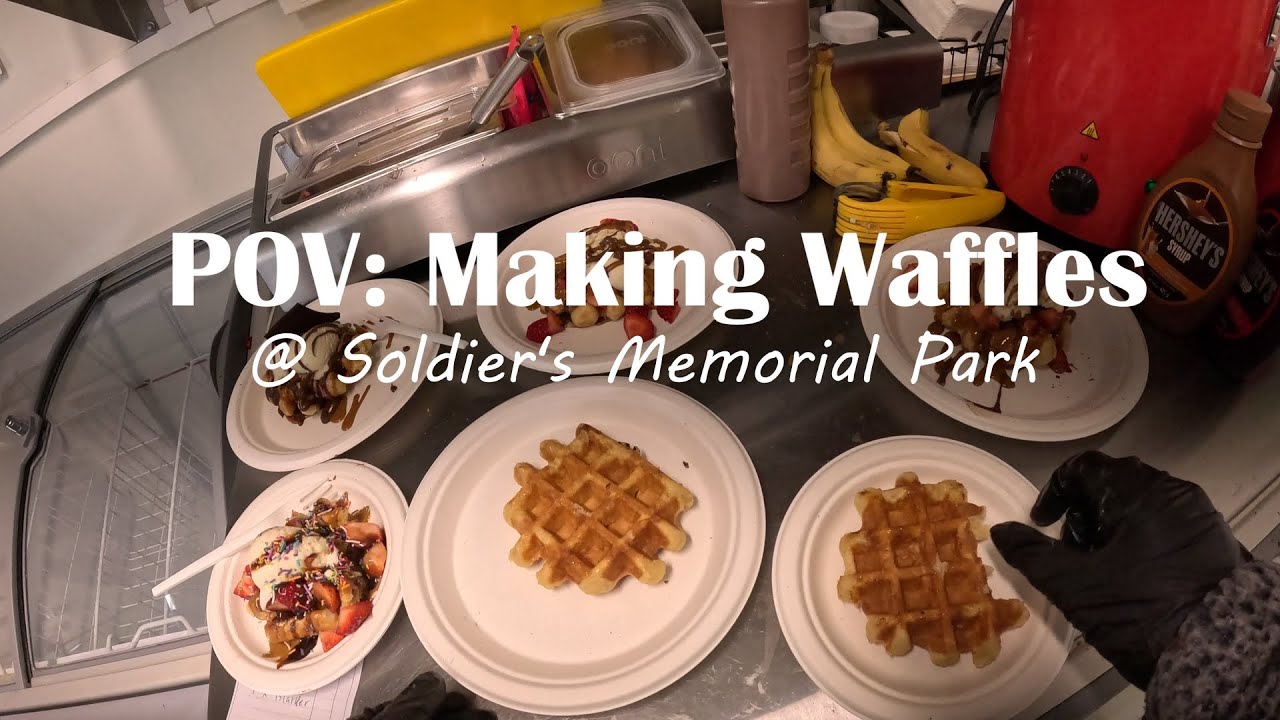 POV: 35 mins Making Belgian waffles [In our food truck]