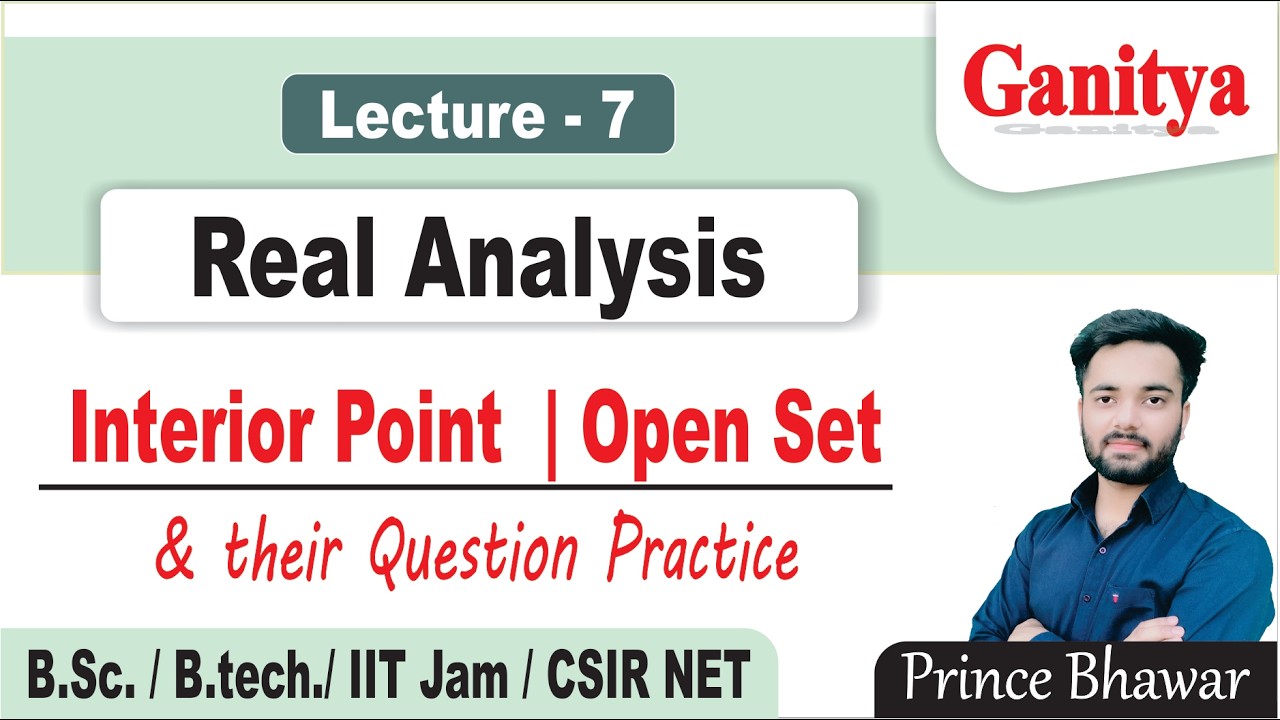 Interior Point of a Set | Open Sets | Boundary Point |  Point Set Topology | Real Analysis