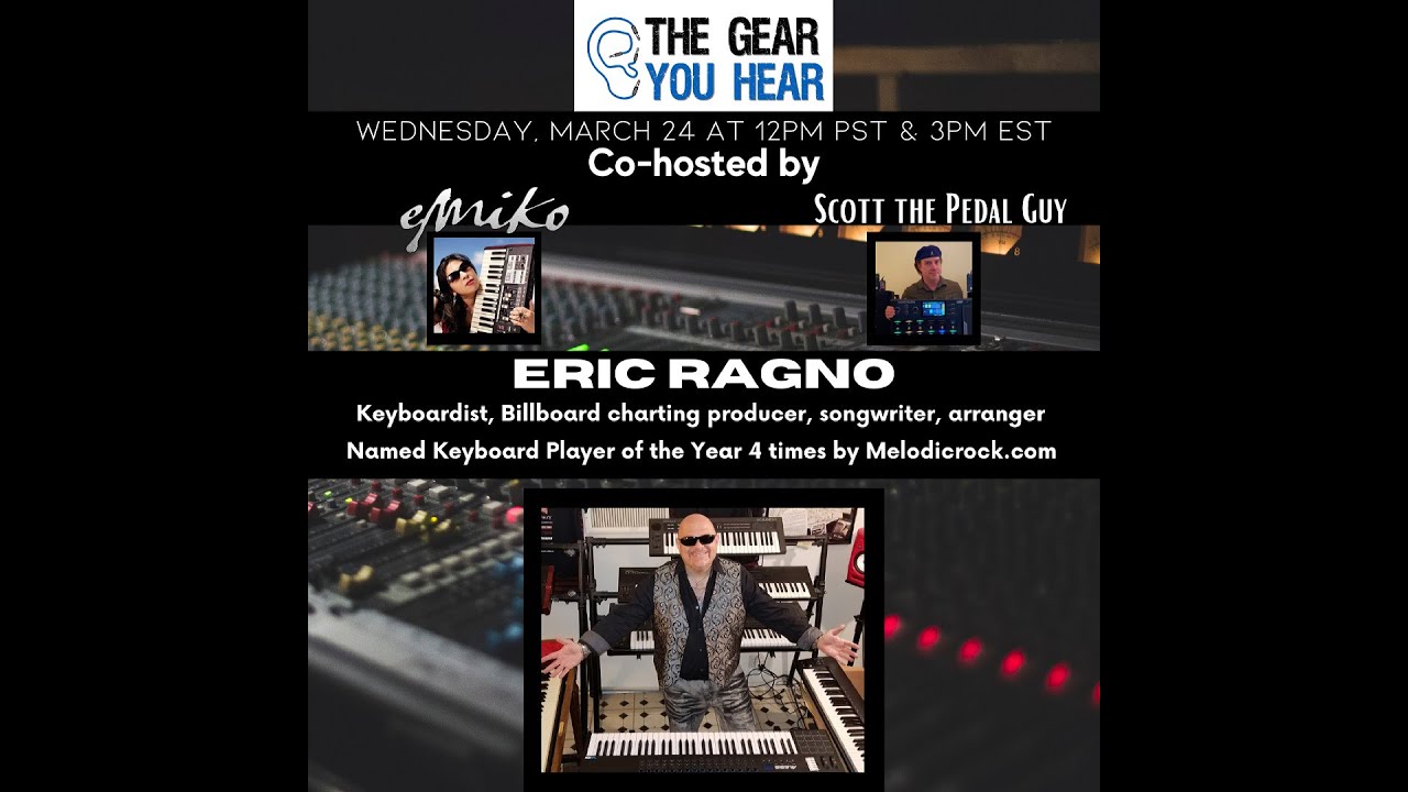The Gear You Hear ft. Eric Ragno - rock keyboards, Alesis Wireless Vortex Keytar, and more!