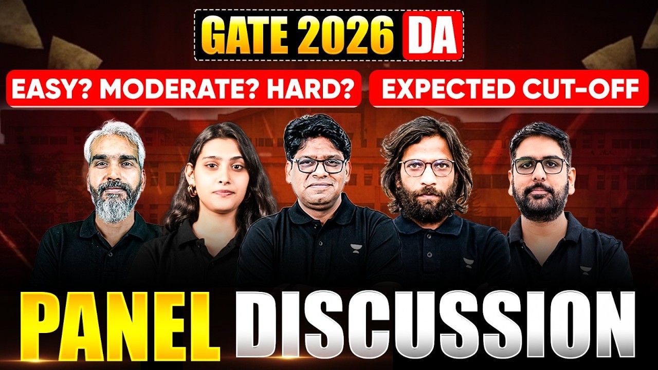 GATE DA Panel Discussion | GATE 2026 DA Expected Cut Off | Easy Moderate Hard? Full Exam Analysis