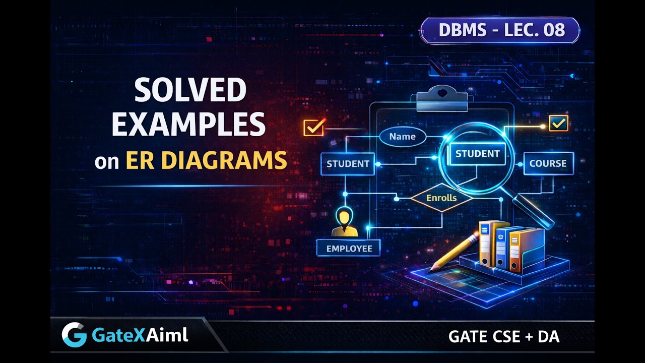 Solved Examples on ER Diagrams | ER Model Practice Questions | DBMS | Lec. 08