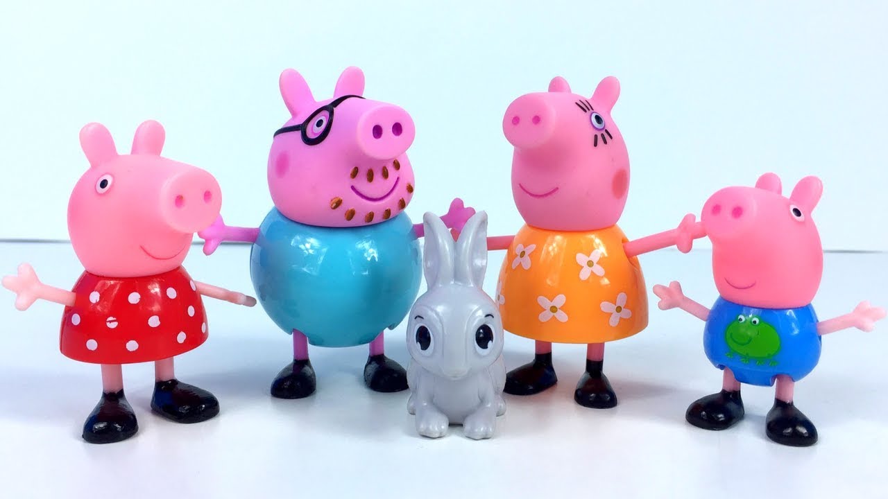 POVESTE CU PEPPA PIG SI GEORGE CARE SE RATACESC URMARIND UN IEPURAS DAR BUNICUL CATEL II AJUTA