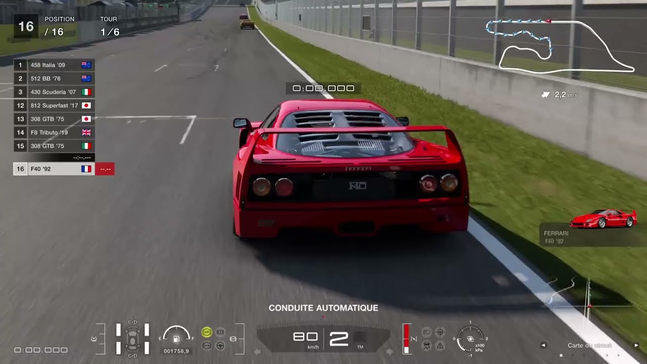 GT 7 - Ferrari F40 '92 - Deep Forest + PSVR 2 - weekly challenge
