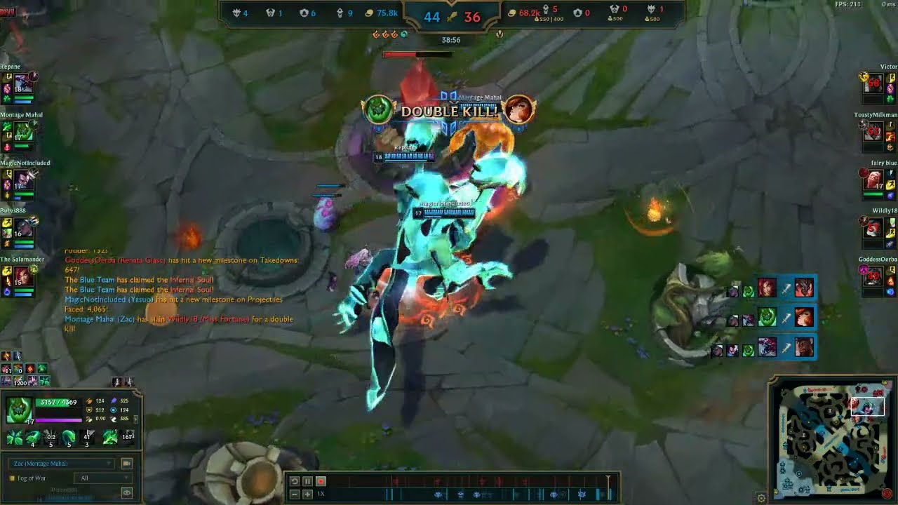 Zac Exploding Armor! Unending Despair for the Double Kill!