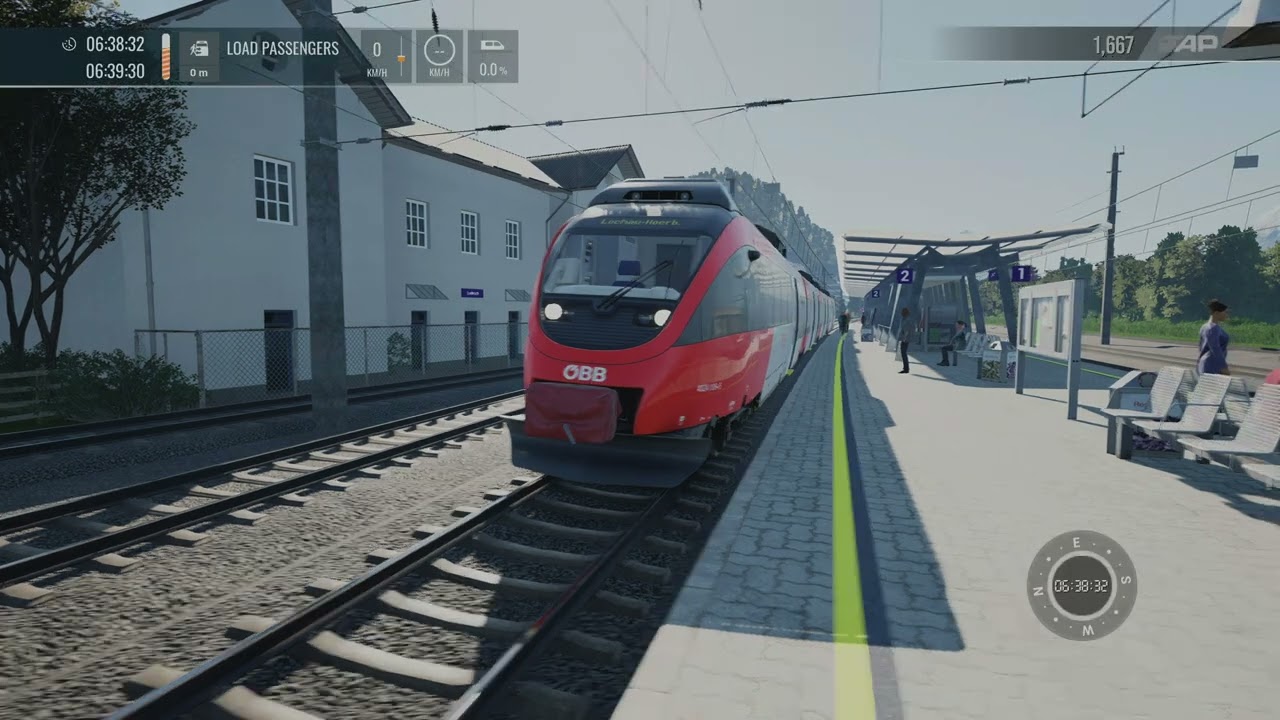 Driving ÖBB 4024 from Nueziders to Lochau Hoerbrans. S-Bahn Vorarlberg Train Sim World 4