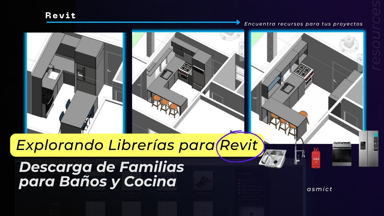 Donde descargar familias para Revit | Baños y cocina