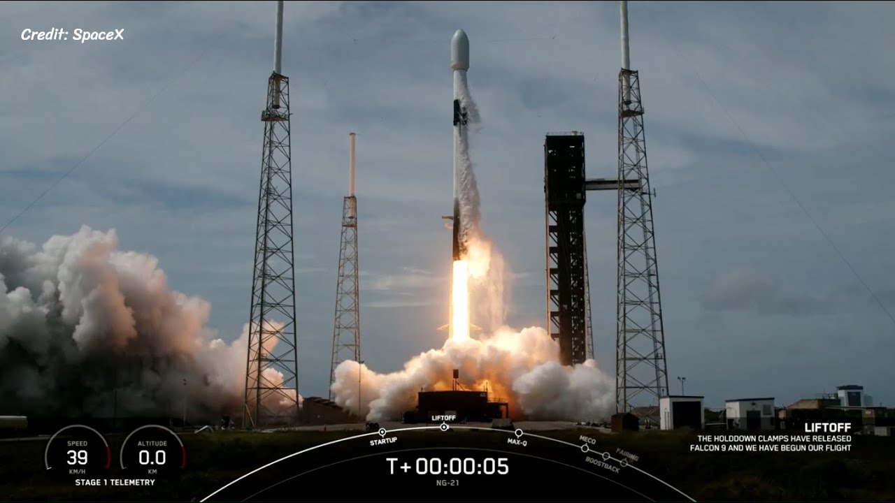 SpaceX Falcon 9 Launches Cygnus Cargo Spacecraft on CRS NG-21