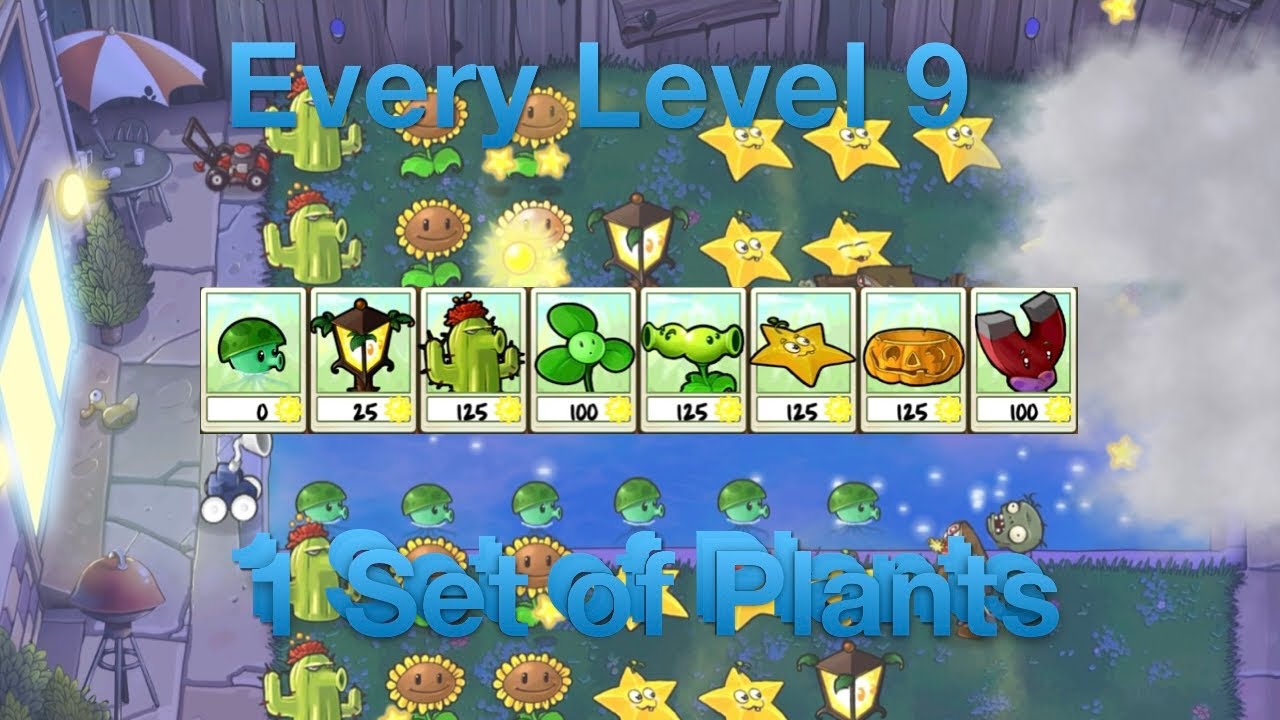 Every #-9, That World’s Plants Only - PvZ - Grasswalk to Replanted