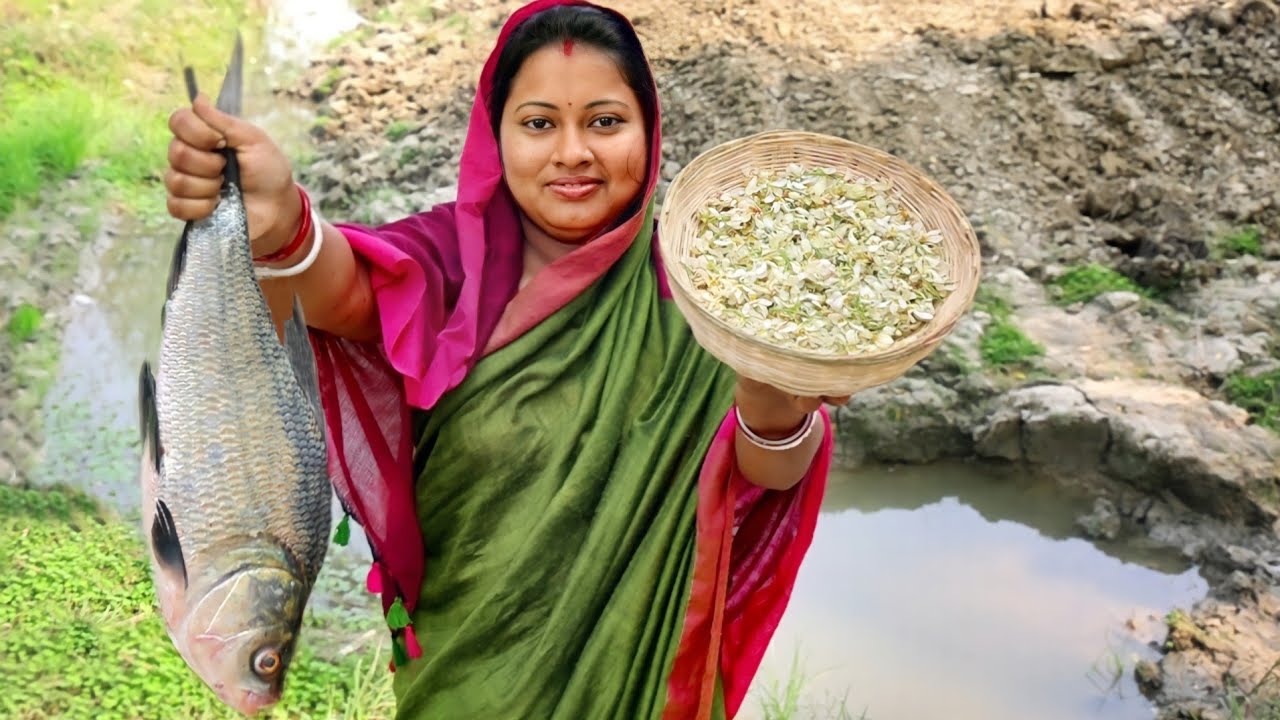 সজনে ফুলের বড়া আর দেশি কাতলা মাছের কাতলাপোস্ত রেসিপি,এই দিয়ে একথালা গরম ভাত সঙ্গেসঙ্গেই শেষ