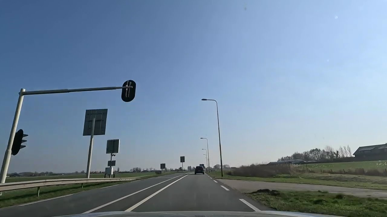 Driving from Aalsmeer to Eindhoven Airport Netherlands