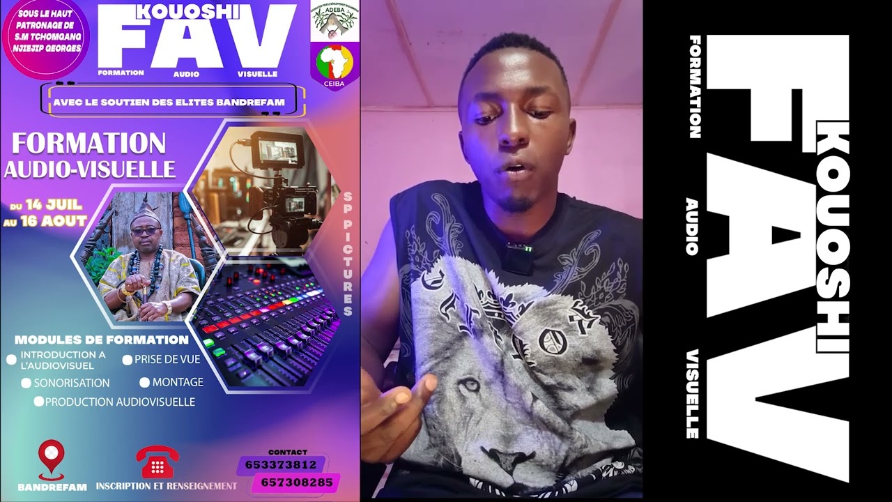 KOUSHI FAV(Formation en audiovisuel) 2025 pour les vacances a Bandrefam DU 14 JUILLET AU 16 AOÛT