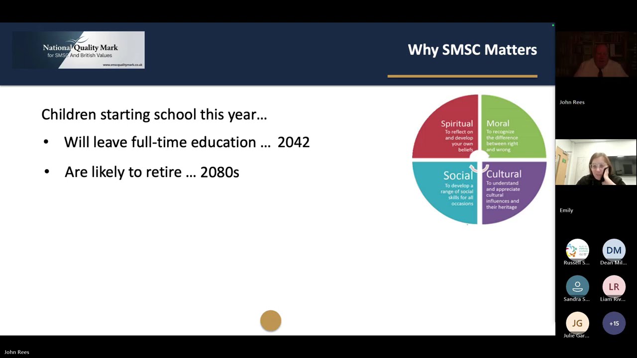 Webinar introducing the new National Quality Mark for SMSC & British Values , 2026