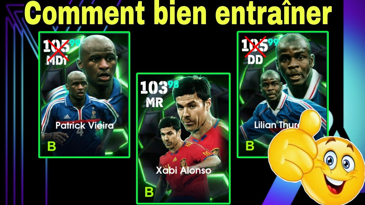 Comment bien entraîner Thuram Vieira & Xabi Alonso || Efootball 25 mobile
