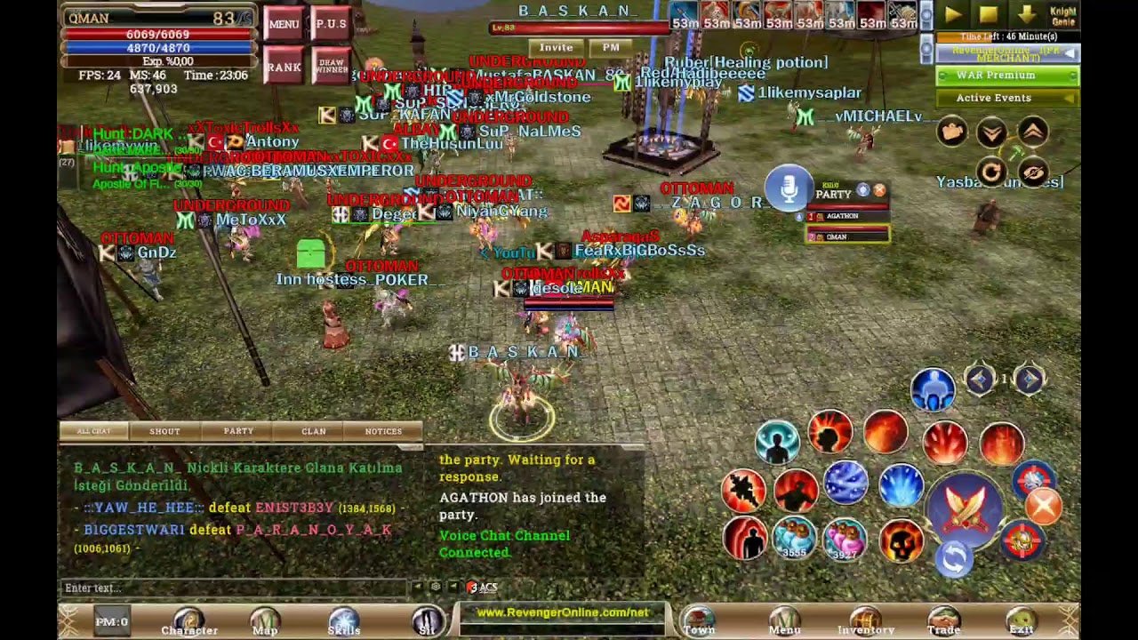 REVENGER ONLİNE AKŞAM KUŞAĞI CSW #GAME #KO #KNİGHTONLİNE #FARM #MMORPG