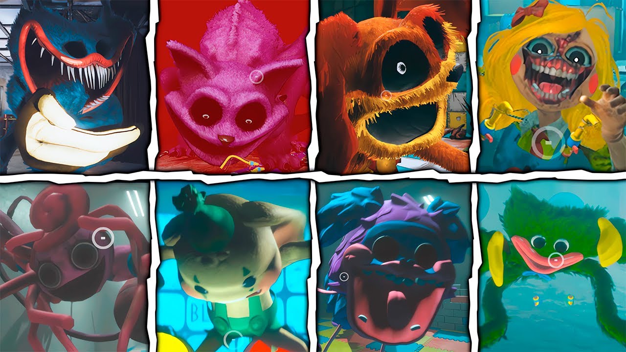 Poppy Playtime: Chapter 1, 2, 3 - All 3rd Person Jumpscares (Behind The Scenes)