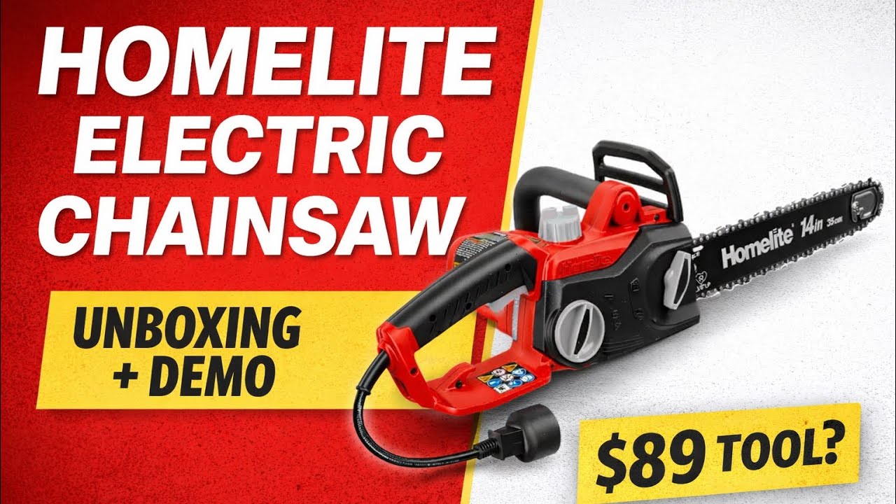 ELECTRIC CHAINSAW HOMELITE 14 inch | Unboxing + Demo