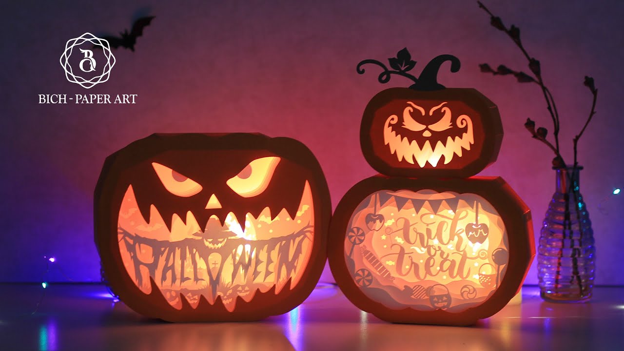 How to make Halloween Pumpkin Shadowbox