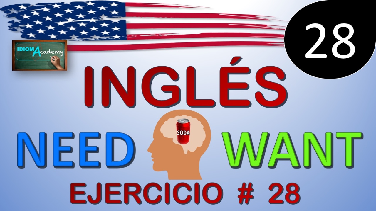 EJERCICIOS EN INGLES # 28 (Diferencias entre NEED y WANT) - Differences between NEED and WANT