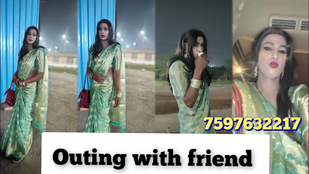 Outing with friend dehli saree look 