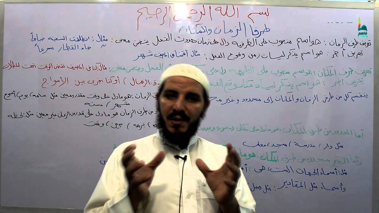 الصف الثانى المتوسط   لغتى الخالدة   الدرس الاول ظرف الزمان والمكان